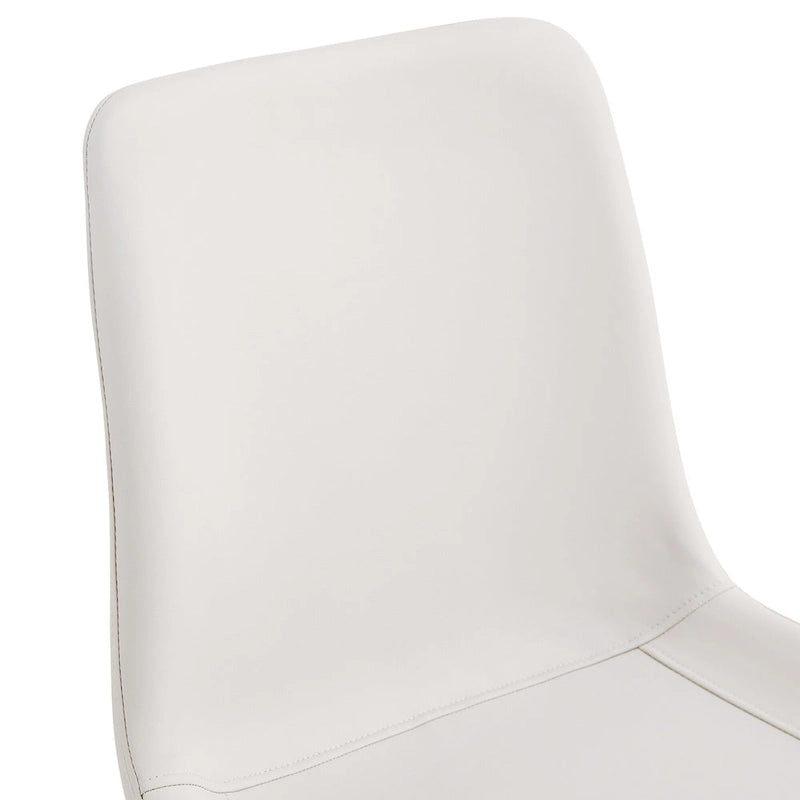 Dining Chair Set of 4, Family Dining Chair with Leather Backrest, Comfortable Kitchen Dining Chair with Extra Wide Cushion