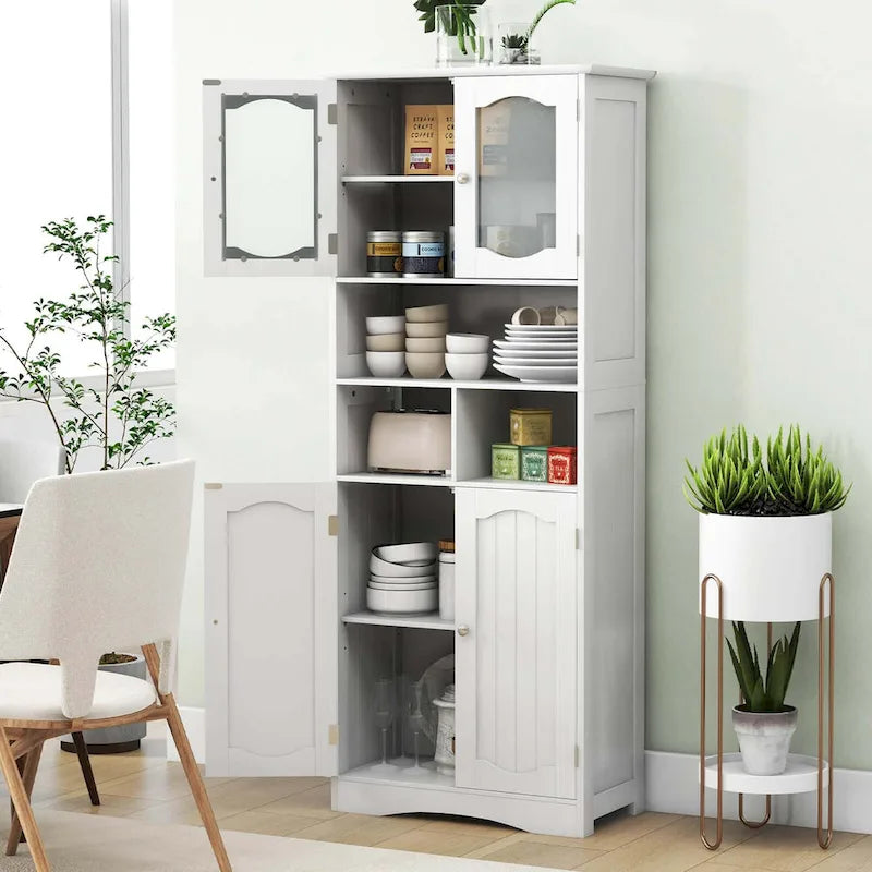 Costway 58.5 Tall Bathroom Storage Cabinet Freestanding Linen Cabinet - See Details
