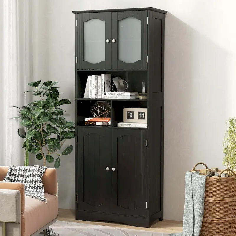 Costway 58.5 Tall Bathroom Storage Cabinet Freestanding Linen Cabinet - See Details