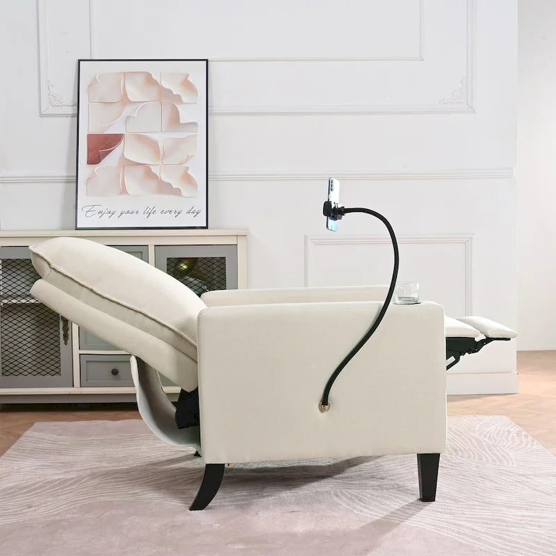 Recliner Chairs for Adults, Adjustable Recliner Sofa with Mobile Phone Holder & Cup Holder