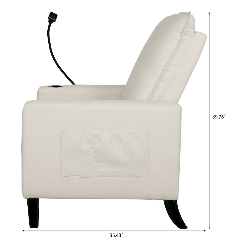 Recliner Chairs for Adults, Adjustable Recliner Sofa with Mobile Phone Holder & Cup Holder