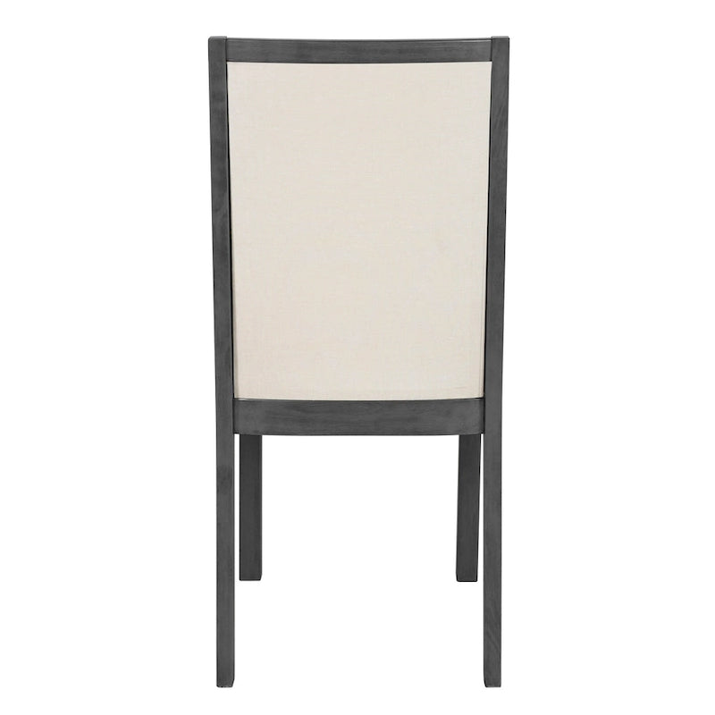 Farmhouse Style 6-Piece Dining Table Set with 4 Upholstered Dining Chairs and Bench