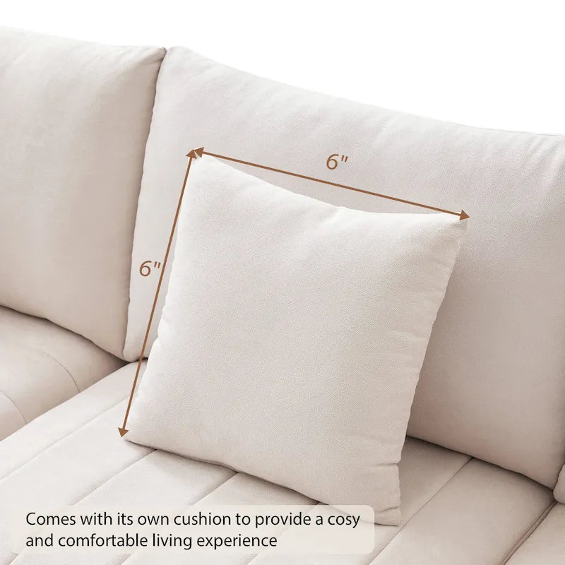 89 Polyester Modular Sectional Sofa with Deep Seat & Ottoman