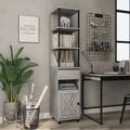Bibliothèque multi-rangements Clander 72,3" : Structure en fer, meuble avec porte coulissante type "grange" - HOMES: Inside + Out