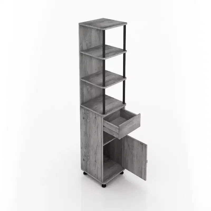 Bibliothèque multi-rangements Clander 72,3" : Structure en fer, meuble avec porte coulissante type "grange" - HOMES: Inside + Out