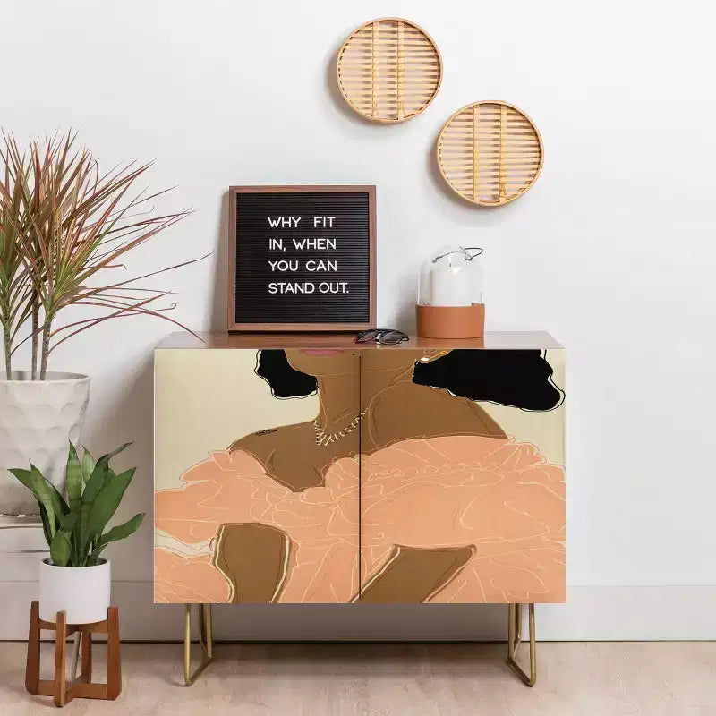 Meuble de rangement double porte avec étagères réglables