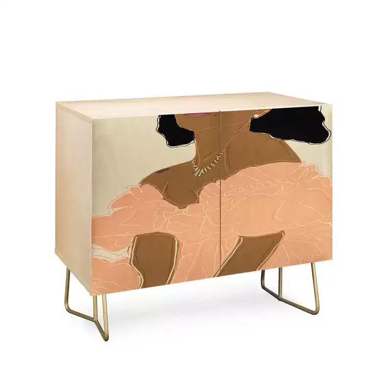 Meuble de rangement double porte avec étagères réglables