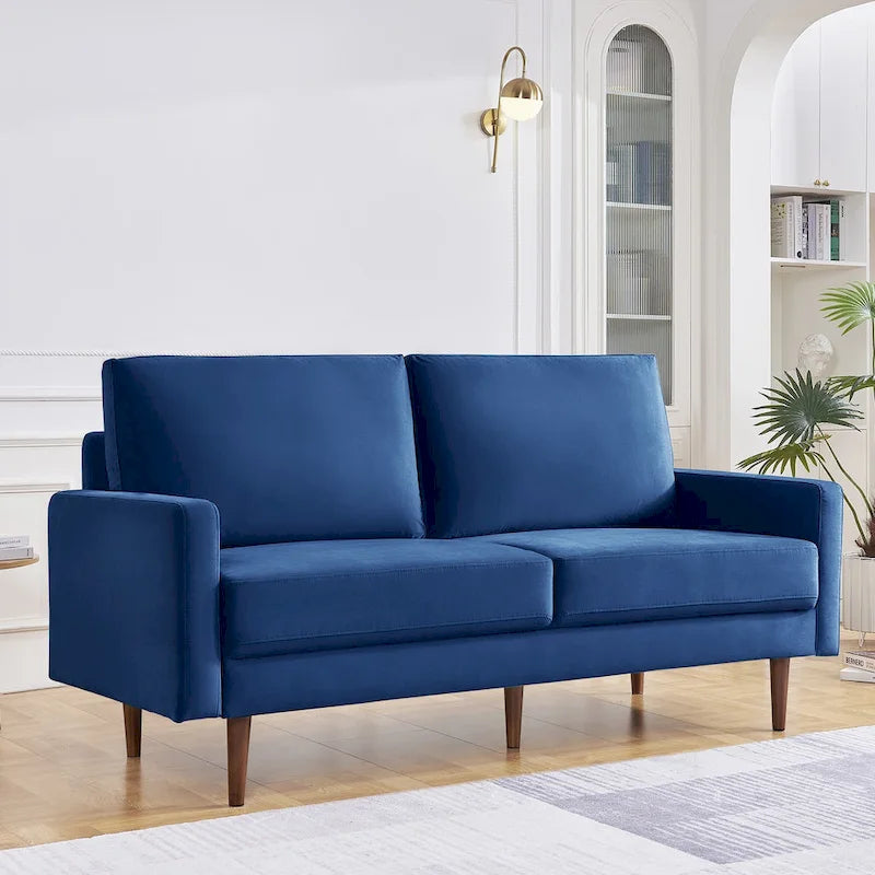 OS Home and Office Furniture 69 Inch Wide Upholstered Sofa with Square Arms