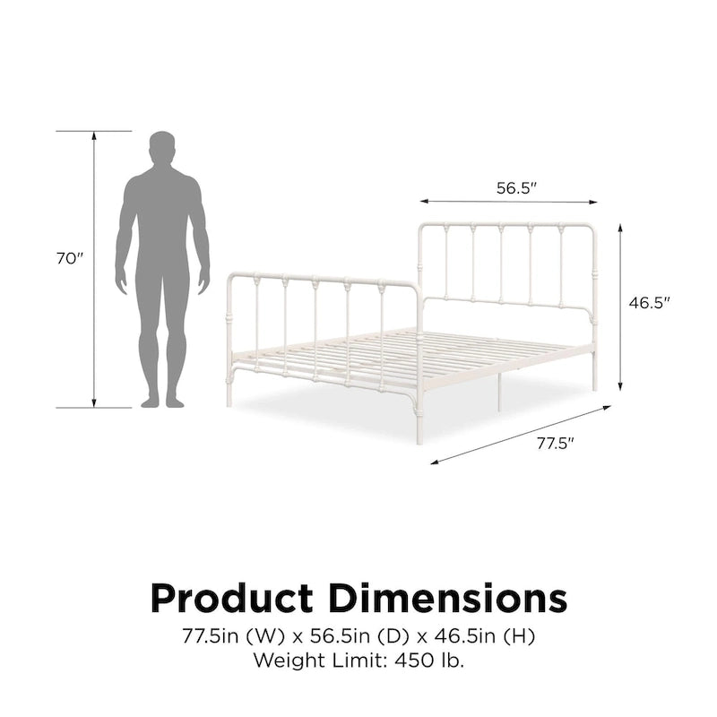 Avenue Greene Sandy Farmhouse Metal Bed
