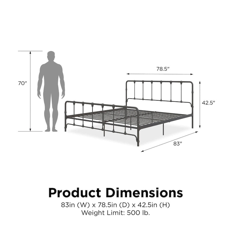 Avenue Greene Sandy Farmhouse Metal Bed