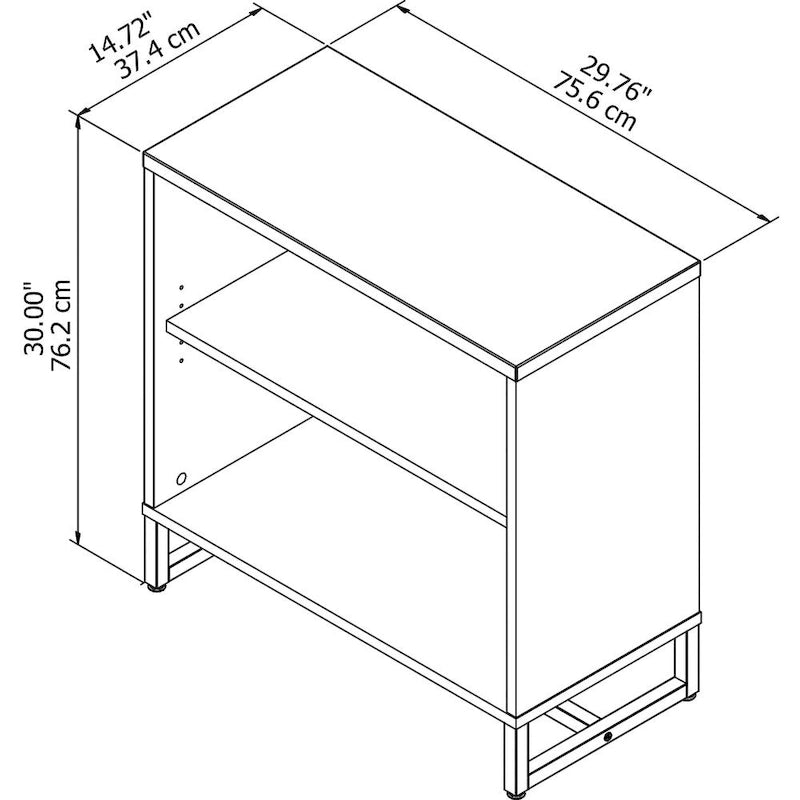 Method 2 Shelf Bookcase Cabinet by Bush Business Furniture