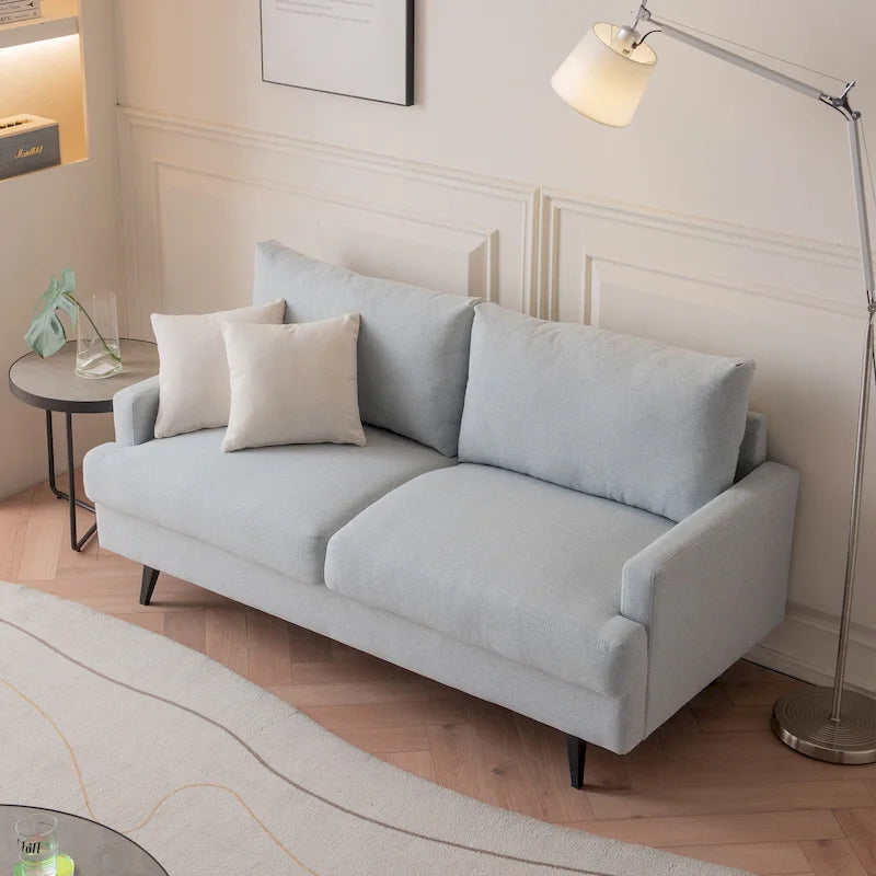 Fabric Upholstered Loveseat Modern Sofa Couch for Living Room Bedroom Apartment