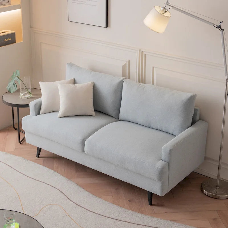 Fabric Upholstered Loveseat Modern Sofa Couch for Living Room Bedroom Apartment