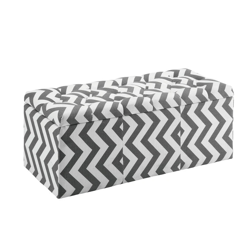 Gede Contemporary Fabric Tufted Life-top Storage Bench by Furniture of America