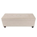 SOLE SECRET DUO 6 Button Nail Linen & Shoe Storage Bench - NOVA