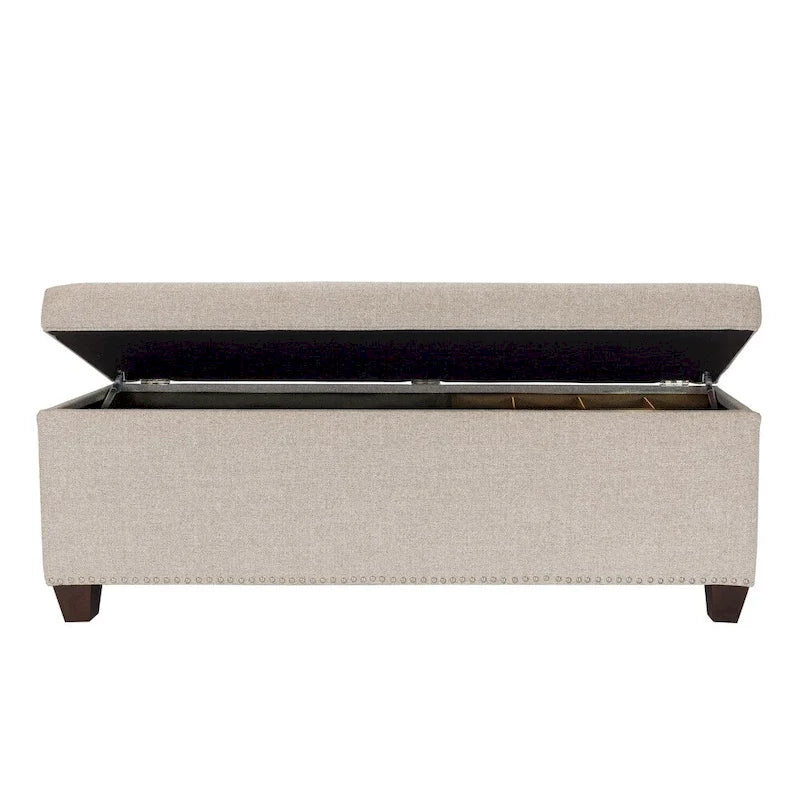 SOLE SECRET DUO 6 Button Nail Linen & Shoe Storage Bench - NOVA