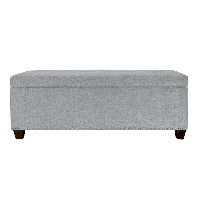 SOLE SECRET DUO 6 Button Nail Linen & Shoe Storage Bench - NOVA