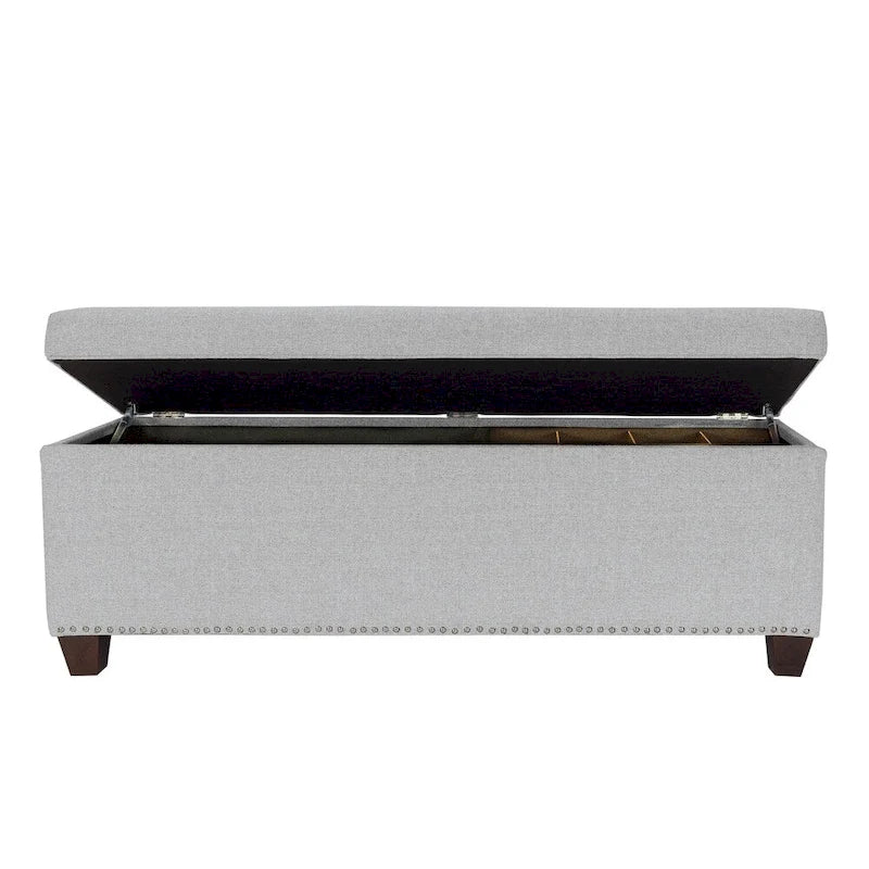 SOLE SECRET DUO 6 Button Nail Linen & Shoe Storage Bench - NOVA