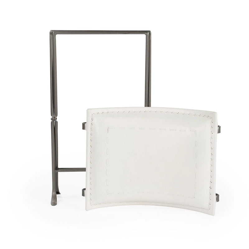 Handmade Butler Melton Leather Stool (India)
