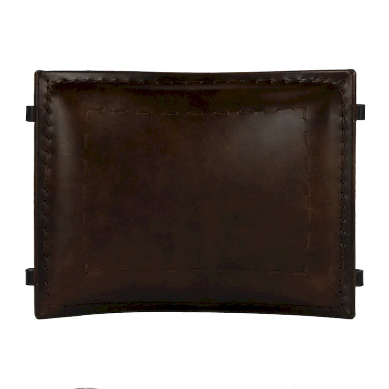 Handmade Butler Melton Leather Stool (India)