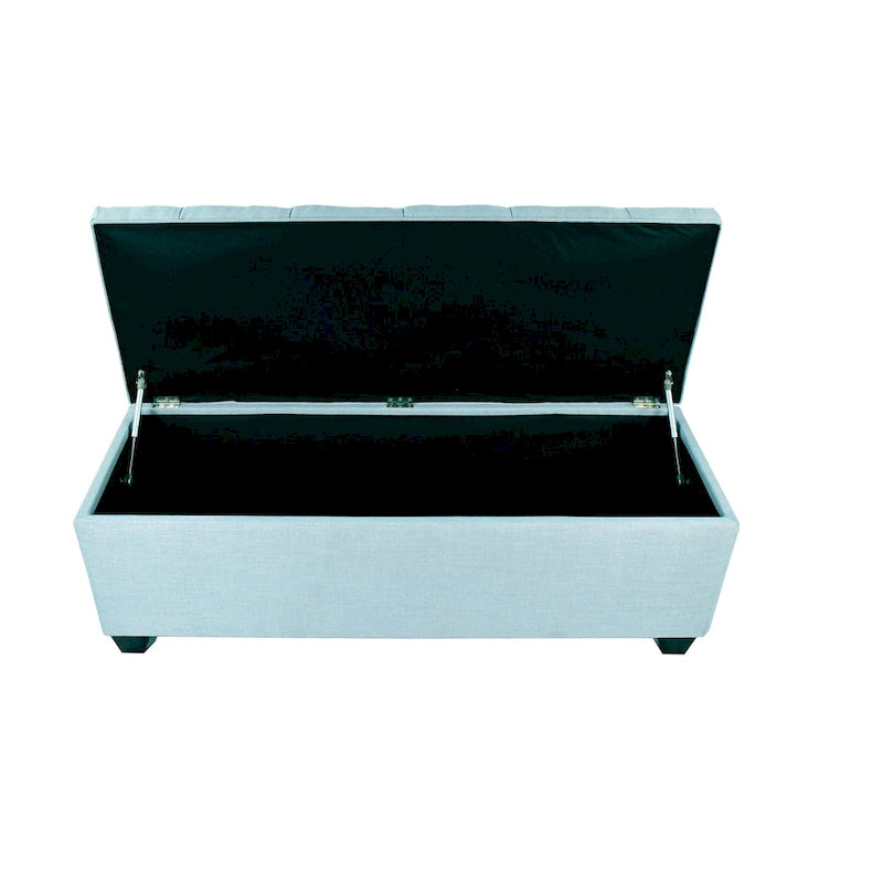 Sole Secret Diamond-tufted Linen Storage Bench
