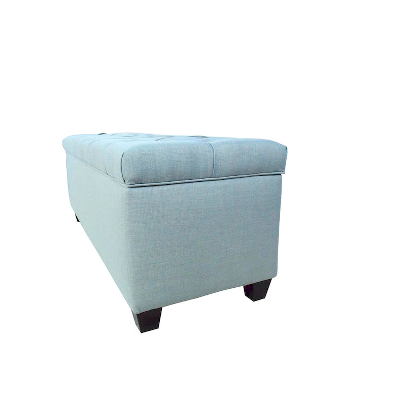 Sole Secret Diamond-tufted Linen Storage Bench