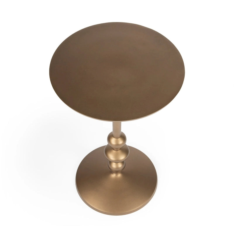 Zora Iron Pedestal Side Table