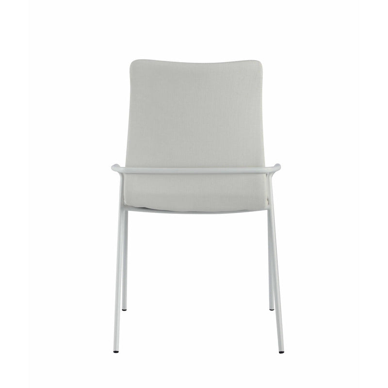 Somette Contemporary White Upholstered Side Chair, Set of 4 - N/A