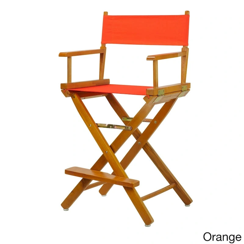 Honey Oak Frame 24-inch Counter-height Director's Chair