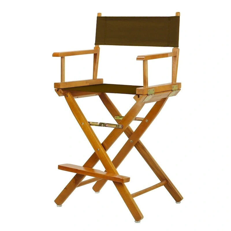 Honey Oak Frame 24-inch Counter-height Director's Chair