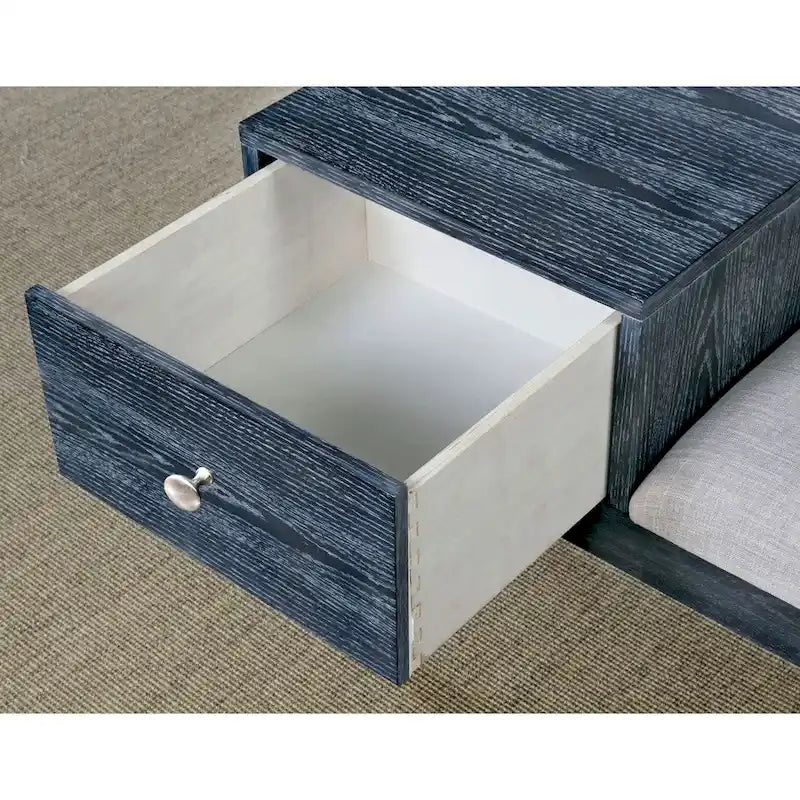 Jays Contemporary Grey Solid Wood 1-Drawer Accent Bench by Furniture of America