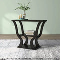DH BASIC Transitional Espresso 39-inch Console Table with Open-Shelf by Denhour