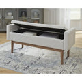 Briarson Contemporary Beige/Brown Storage Bench - 50W x 18D x 18H