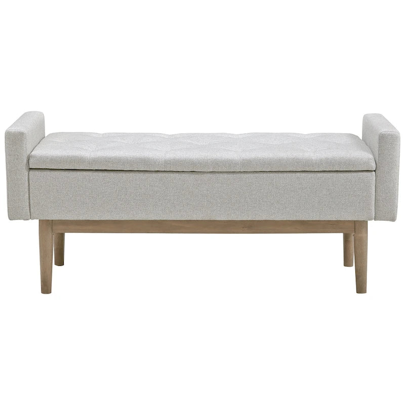 Briarson Contemporary Beige/Brown Storage Bench - 50W x 18D x 18H