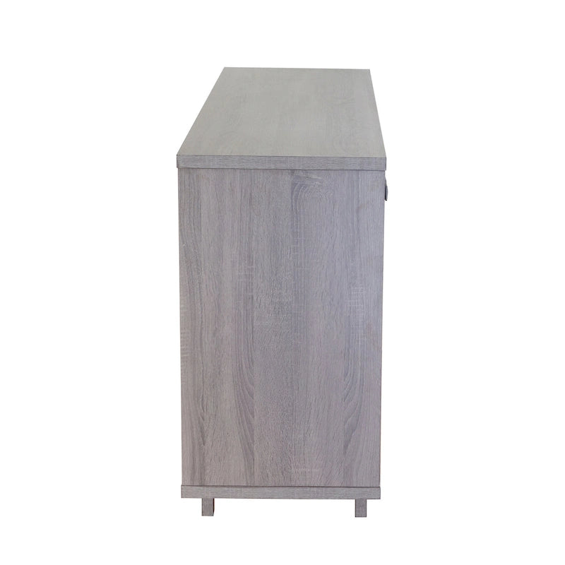 Q-Max 47W Sideboard Storage Cabinet, Dining Server Cupboard Buffet Table with Two Storage Cabinets