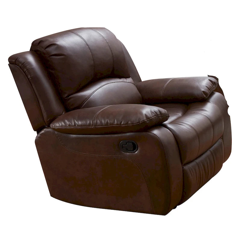 Vanity Art Bonded Leather Glider Recliner Club Chair for Living Room