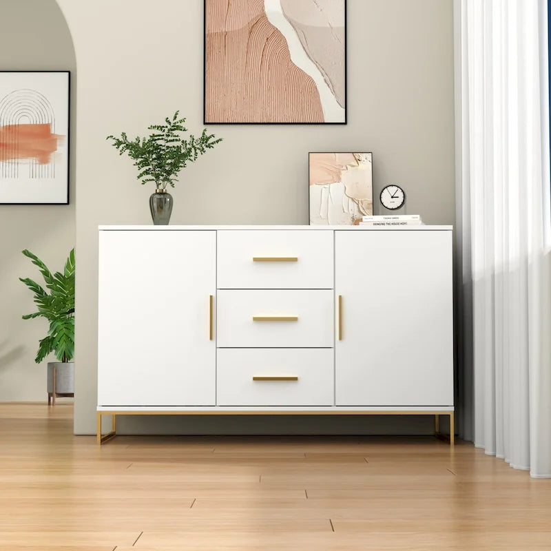 47 Buffet Credenza with Double Doors and 3 Drawers - 47.2L