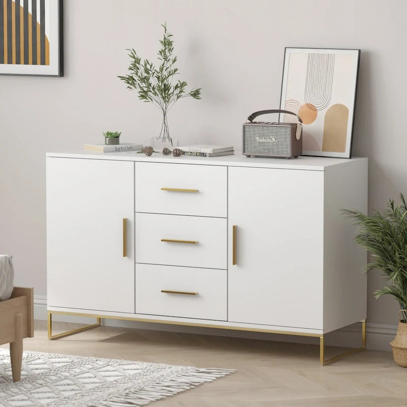 47 Buffet Credenza with Double Doors and 3 Drawers - 47.2L