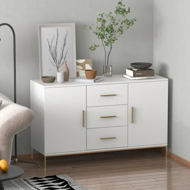 47 Buffet Credenza with Double Doors and 3 Drawers - 47.2L