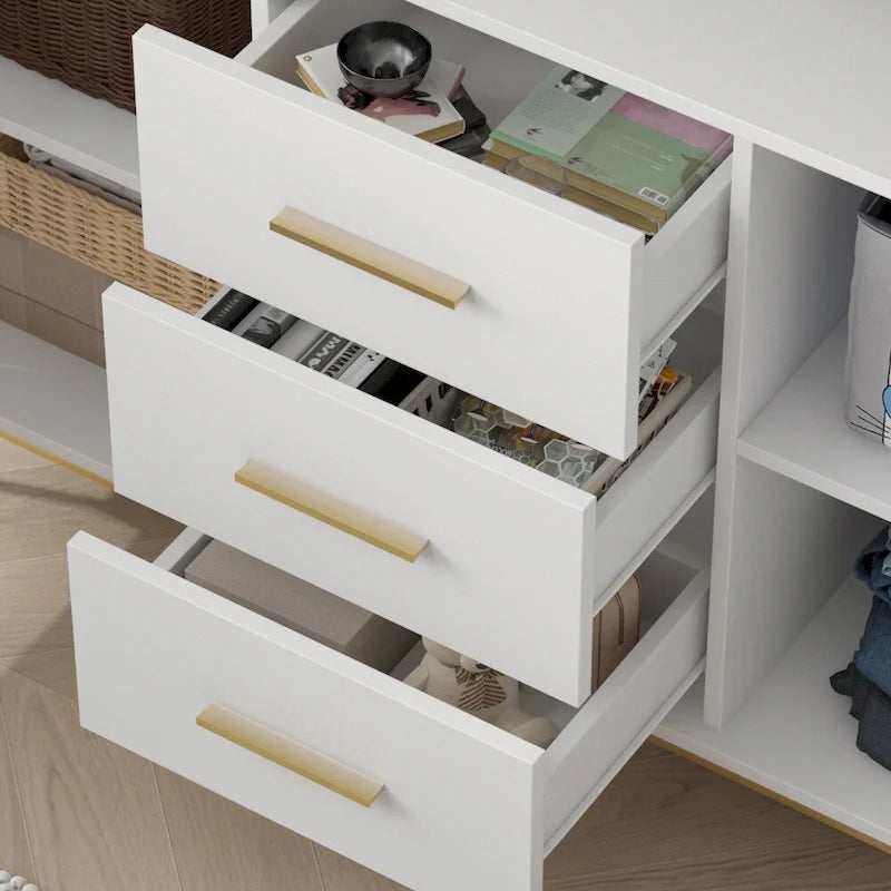 47 Buffet Credenza with Double Doors and 3 Drawers - 47.2L