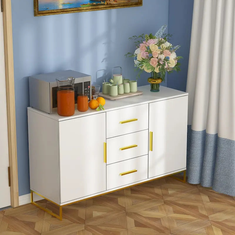 47 Buffet Credenza with Double Doors and 3 Drawers - 47.2L