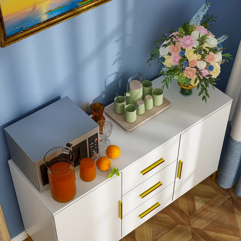 47 Buffet Credenza with Double Doors and 3 Drawers - 47.2L