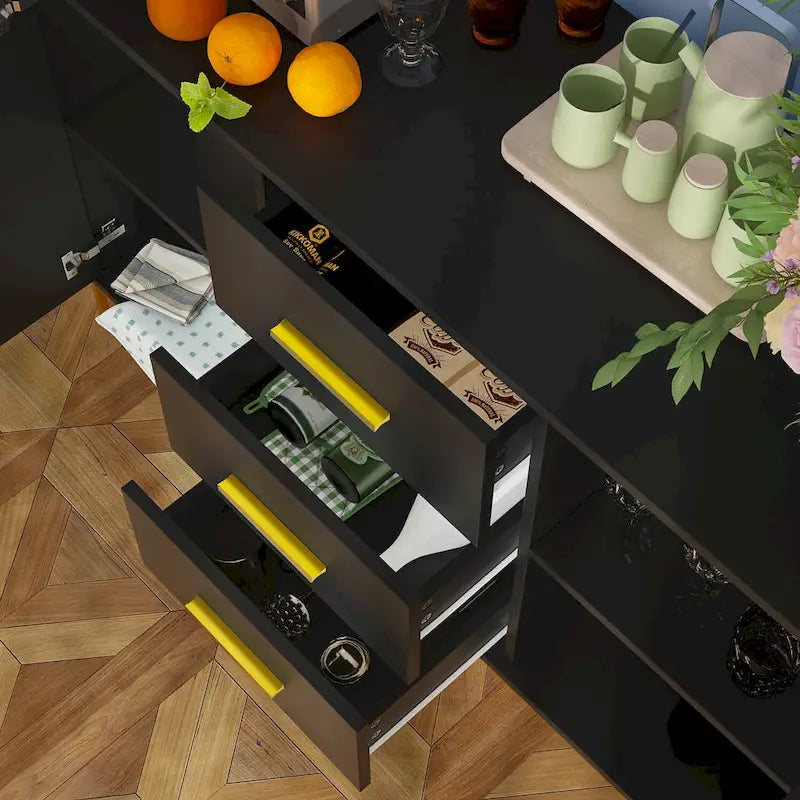 47 Buffet Credenza with Double Doors and 3 Drawers - 47.2L
