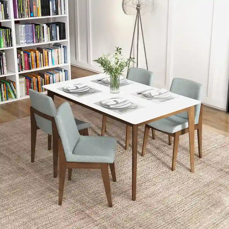 Odessa Mid Century Polyester Blend Dining Chair (Set of 2)