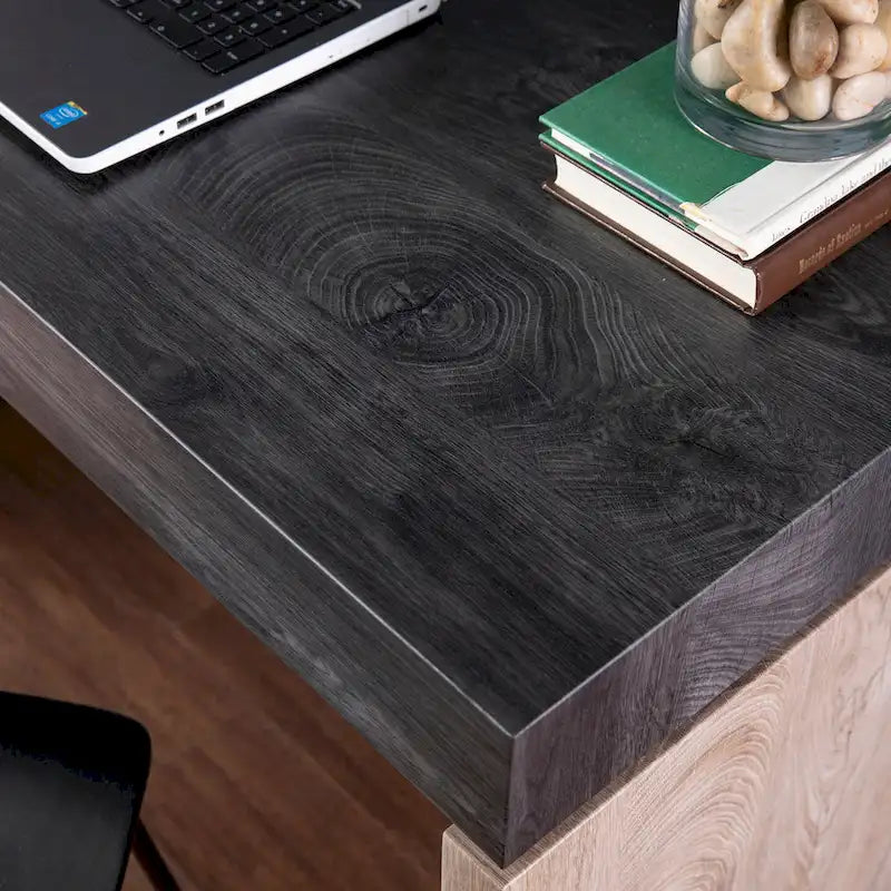 SEI Furniture Hedgefield Transitional Wood Black Desk