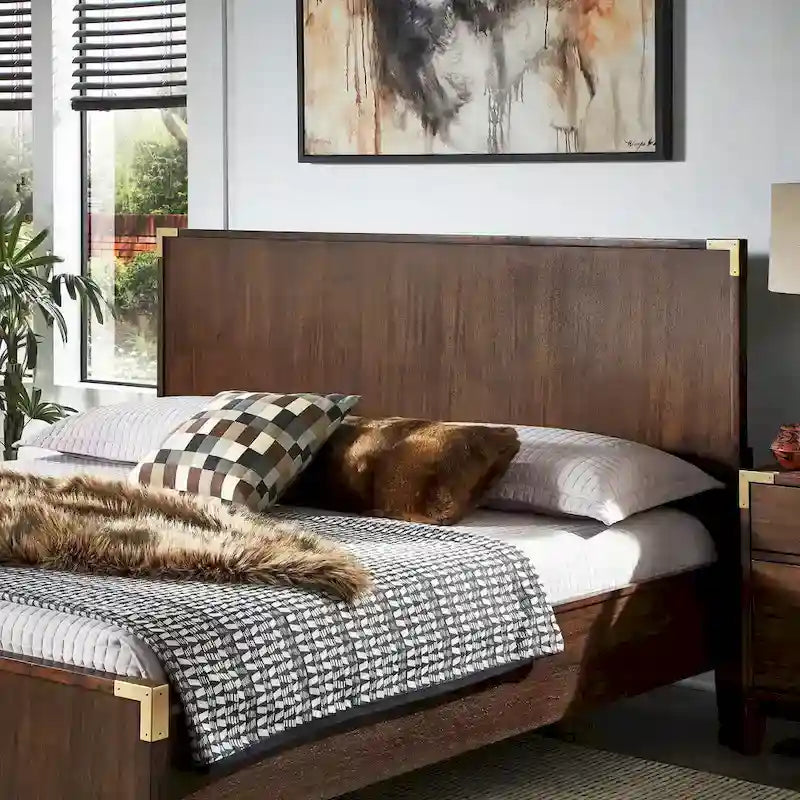Khourush Low Profile Campaign Platform Bed by iNSPIRE Q Modern