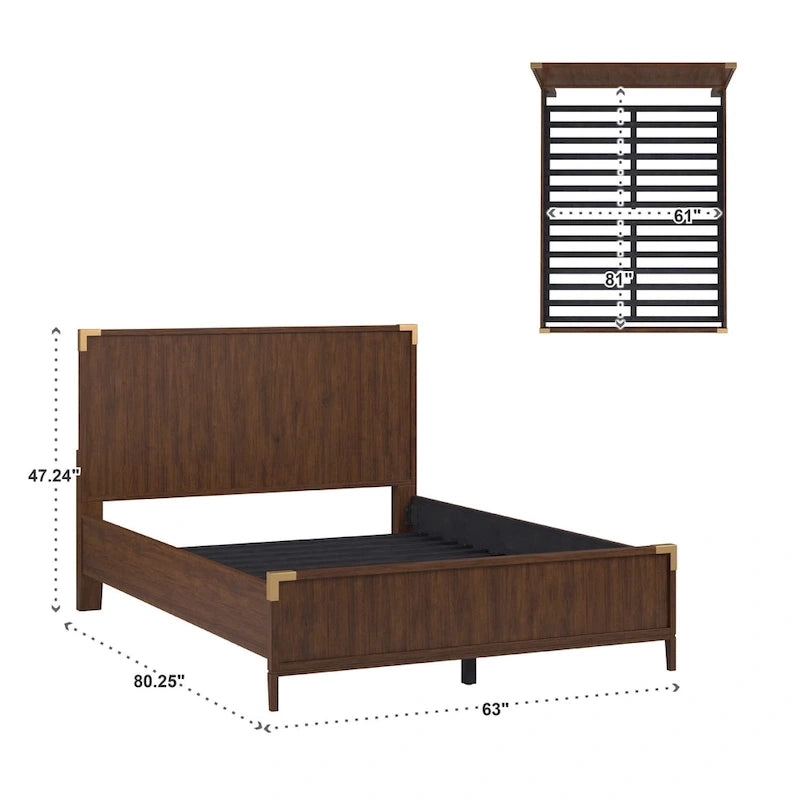 Khourush Low Profile Campaign Platform Bed by iNSPIRE Q Modern