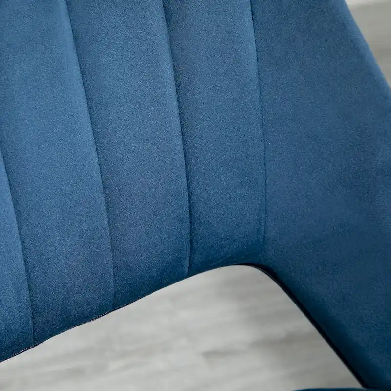 Vinsetto Modern Mid Back Office Chair with Velvet Fabric, Swivel Computer Armless Desk Chair