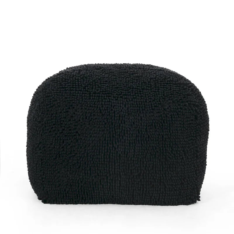 Moloney Modern Microfiber Chenille Pouf by Christopher Knight Home