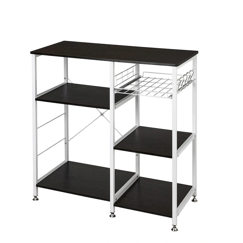 35.5 Kitchen Baker's Rack 3-Tier Microwave Stand Dark Brown